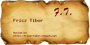 Fricz Tibor névjegykártya