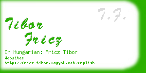 tibor fricz business card